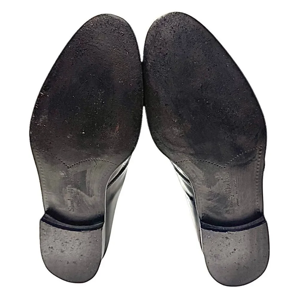 Stanley Blacker Men's Vintage Dress Shoes Size 10.5 W Made In Italy Pre-Owned